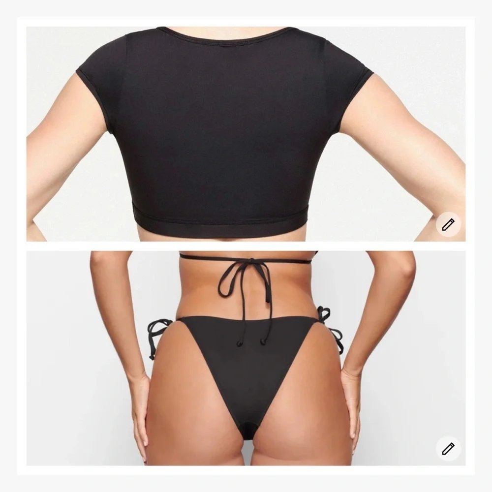 NWT Skims Black Bikini Set
